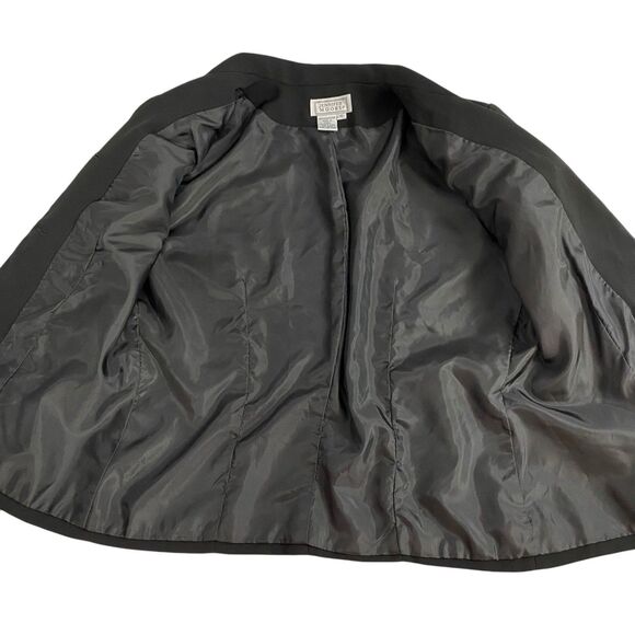 Jennifer Moore Blazer Womens 10 Black Utility Jacket Officecore Corpcore Career - Picture 12 of 15